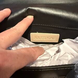 Jules Kae Women's Black Leather Crossbody Bag
